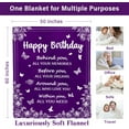 thumbnail image 4 of 50th Birthday Gifts for Her, Purple Birthday Blanket, 50th Birthday Gifts for Women, 50 Year Old Gifts for Women, Best Gifts 50th Birthday Throw Blanket Purple 60"×50", 4 of 5