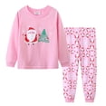 thumbnail image 2 of Autumn Kids Boys Pajamas Cartoon Christmas Print Stitching Round Neck Long Sleeved Top & Pants 2-Piece Set Winter, 2 of 4