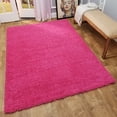 thumbnail image 2 of Maxy Home Bella Solid Pink 6 ft. 7 in. x 9 ft. 3 in. Shag Area Rug, 2 of 7
