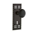 thumbnail image 2 of Nostalgic Warehouse Crablk_Prv_234_Kh Black Porcelain Solid Brass Privacy Door Knob Set -, 2 of 5