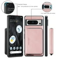 thumbnail image 6 of for Google Pixel 9 Pro XL Wallet Case, Minimalist Luxury PU Leather Magnetic Detachable Credit Card Holder, 2 in 1 Zipper ID Cash Slot, Magnetic Closure Kickstand Folio Flip Slim Cover,Pink, 6 of 7