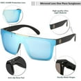 thumbnail image 5 of FEISEDY Men Sunglasses Polarized Oversized Square Flat Top Cycling Running Fishing Golf Hiking Sports B2990, 5 of 15