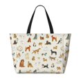 thumbnail image 2 of Xecao Dogs Funny Pets for versatile beach bag for women includes zipper pockets and waterproof material, ideal for vacations and adventures., 2 of 7