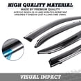 thumbnail image 2 of Xotic Tech 4x Smoked Tinted Chrome Window Sun Wind Rain Snow Guard Air Deflectors Visors Trims Compatible with Toyota Camry 2018-2022, 2 of 9