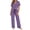 A46 Purple, variant on Mifsaly Cotton Pajama Sets for Women Button Down Short Sleeve Sleepwear Top and Long Pants Comfortable Soft Pjs Matching Lounge Outfits Purple,XXL