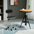 thumbnail image 2 of HOMCOM Tabouret Roulant à Hauteur Réglable avec Anneau Repose-Pieds pour Beauté Noir, 2 of 10