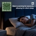 thumbnail image 4 of Green Geometric Wooden Wall Clock Silent Non Ticking, White Greek Key Design Burlap Modern Art Square Wall Clocks Battery Operated, Decor Clock for Home Office, Living Room, Kitchen, 12 Inch, 4 of 9