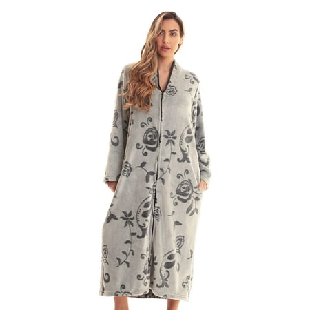 

Just Love Plush Zipper Lounger Robe 6794 (Small Black)