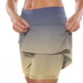 thumbnail image 4 of Jxximdong Skorts for Women Women's Fashionable Athleisure Skirt With Pockets Camouflage Printed Mid Rise Skirts Tennis Skirts Gray XXXL Culottes, 4 of 9