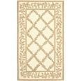thumbnail image 4 of SAFAVIEH Chelsea Alecia Geometric Borders Wool Runner Rug, Ivory/Camel, 2'6" x 10', 4 of 10