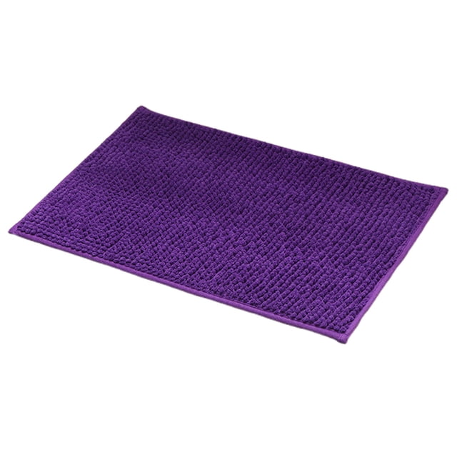 VogueV Chenille Bath Mat, Thick Absorbent Bathroom Rug, Non-Slip Machine-Washable Floor Mat for Tub & Vanity, Luxury Spa Feel, 16X24 In, A Floor Mat