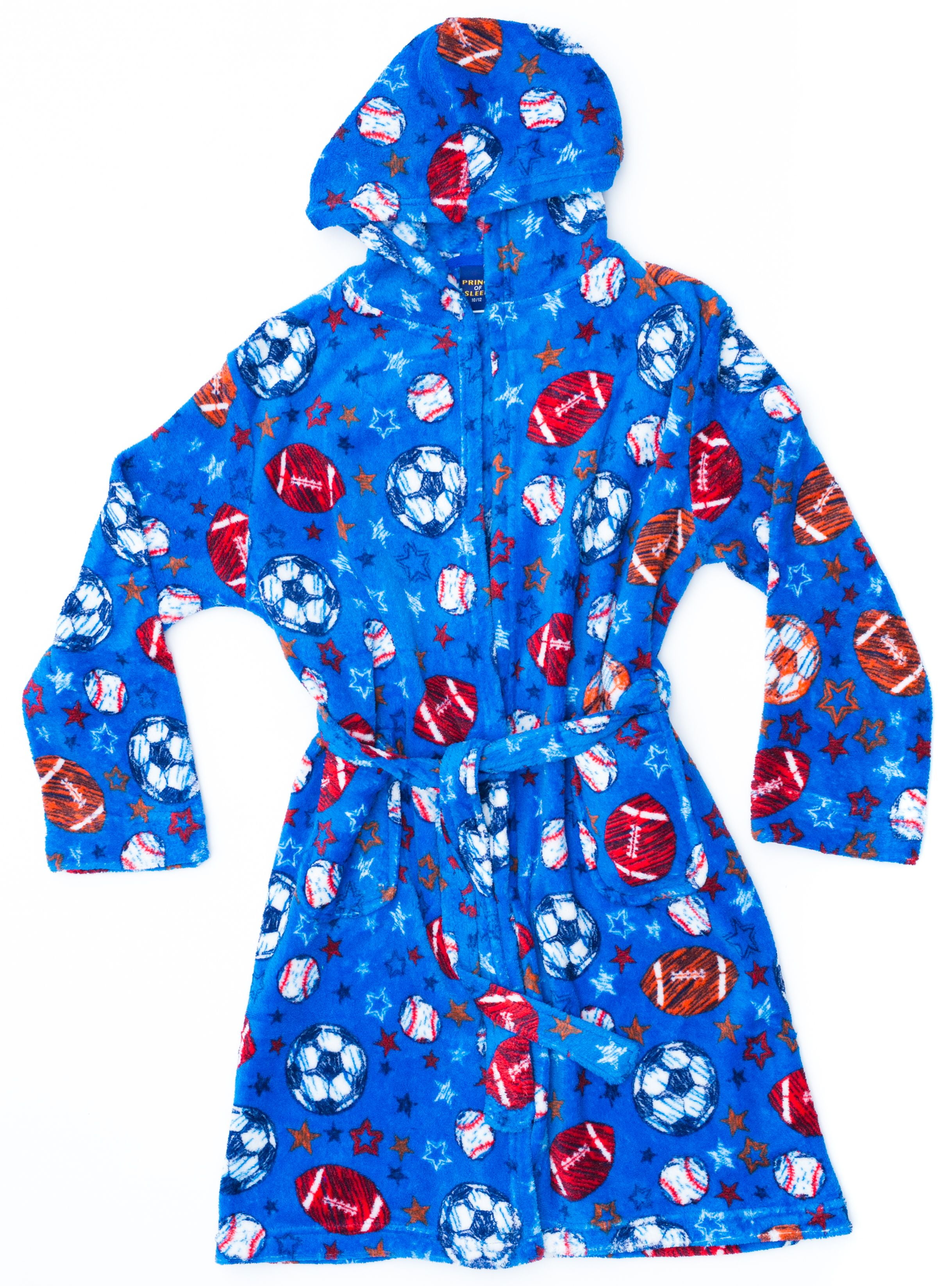 Prince Of Sleep 7550888 Prince of Sleep Fleece Robe / Robes for Boys (Blue Sports, Boys 7