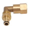 thumbnail image 3 of Hose Elbow Fitting Brass 3/4in Female Thread Universal Rotation Pipe Elbow Adapter Good Sealing Nipple Set for Watering, 3 of 9