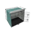 thumbnail image 6 of Floral Dog Crate Cover, Repetitive Crocuses Leaves Simplistic Pattern, Easy to Use Pet Kennel Cover Small Dogs Puppies Kittens, 7 Sizes, Dark Seafoam Multicolor, by Ambesonne, 6 of 6