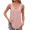 Pink, variant on OSOLU Solid Color Women Tank Tops Sleeveless Eyelet Embroidery Neck Loose Fit Casual Summer Shirts Holiday Dailywear