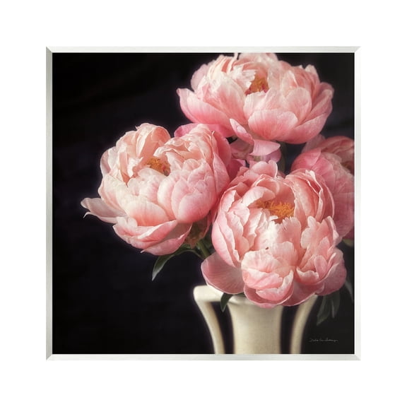 Stupell Industries Three Peonies Photography Botanical & Floral Photography Unframed Art Print Wall Art, 12 x 12