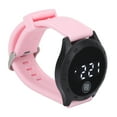 thumbnail image 2 of Montre Numérique à LED, Montre Numérique Tactile Pour étudiants Black Shell Pink Belt, 2 of 8