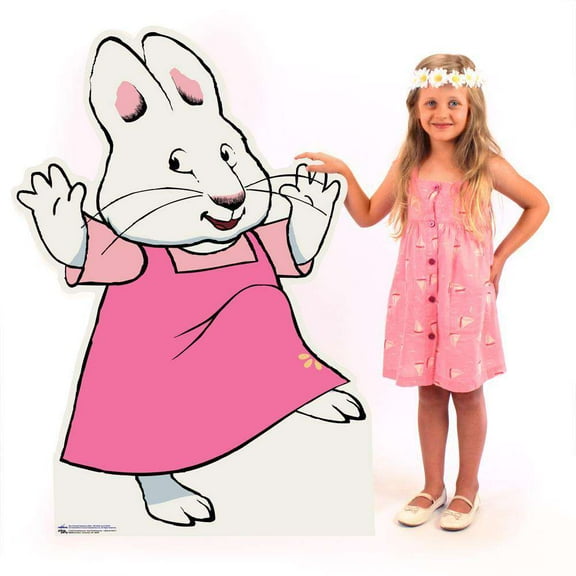 Prime Party Ruby Bunny Max and Ruby Life-Size Cardboard Cutout Standee Party Decoration, 53" x 36"