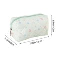 thumbnail image 3 of Small Quilted Makeup Bag for Women, Cute Floral Cosmetic Bag, Emergency Bag Travel Toiletry Pouch Gifts for Girls Her Mom Friend Sister Green, 3 of 6