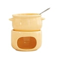 thumbnail image 2 of Ceramic Chocolate Fondue Pot Set,4.33x4.25 Inch Heatproof Melting Bowl With Burner and Forks for Ice Cream,Cheese,Dessert,Home Kitchen Essential,Space Saving,Assorted Colors, 2 of 6