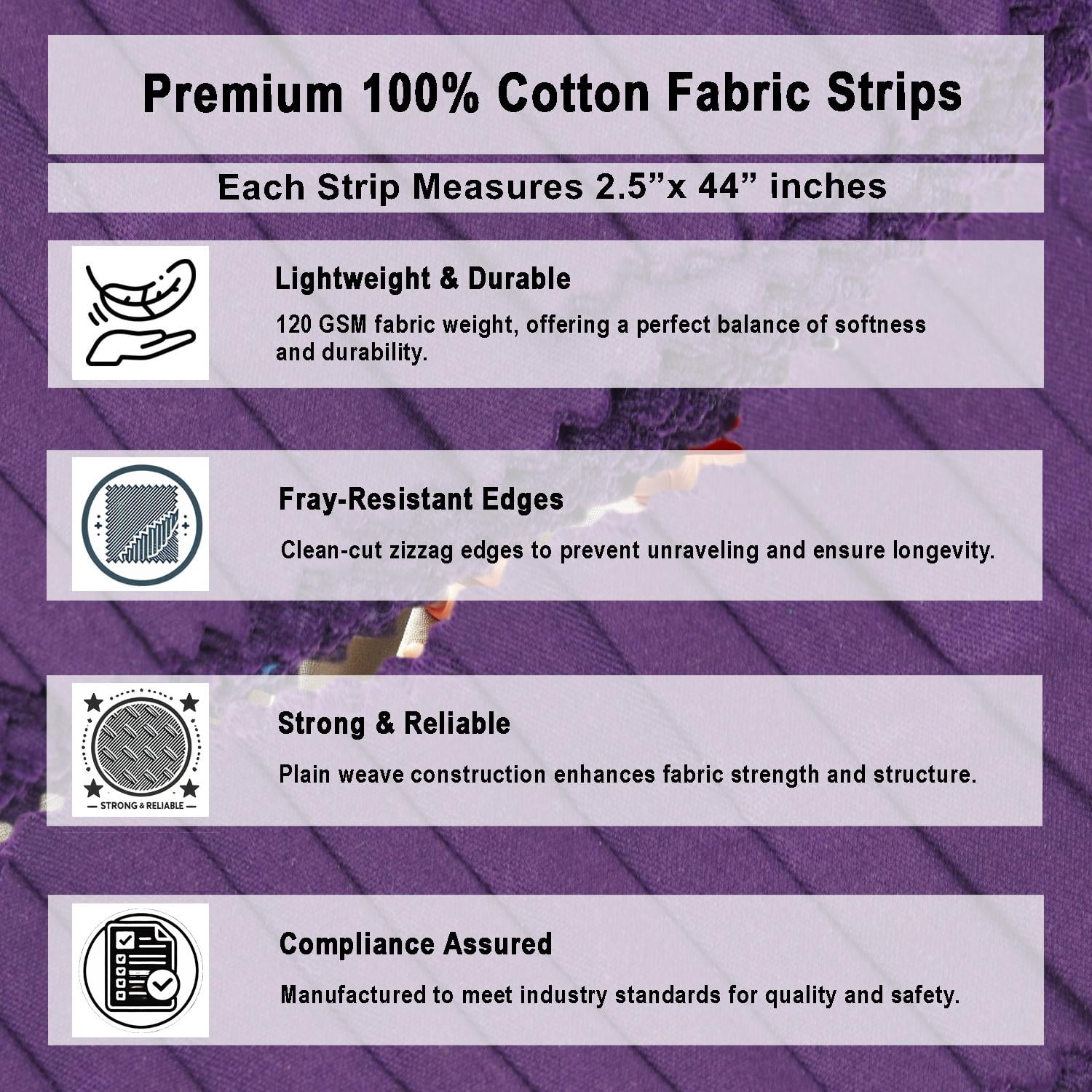 Soimoi Solid Jelly Roll Strips for Quilting, 2.5" Precut Fabric for DIY, 40 Strip Assorted Bundle, Jelly Roll For Scrapbooking, Perfect Quilting Fabric for Sewing, Home Decor- Berry Purple