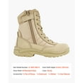 thumbnail image 3 of KFFKFF Men's 8-Inch Tactical Combat Boots, Lightweight and Breathable with Side Zipper, Ideal for Outdoor Activities, Security, and Motorcycle Use, US Size 12 Sand Color, 3 of 9