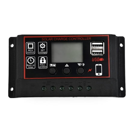 

Leke MPPT PWM Solar Charge Controller 12/24V Solar Panel Battery Regulator 2 USB Port (100A)