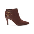 thumbnail image 2 of VINCE CAMUTO Womens Brown Crocodile Comfort Buckle Accent Selmente Almond Toe Stiletto Zip-Up Leather Booties 8.5 M, 2 of 4