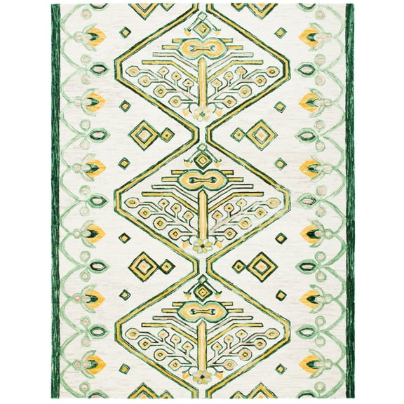 SAFAVIEH Aspen Eirann Southwestern Wool Area Rug, Ivory/Yellow, 8' x 10'