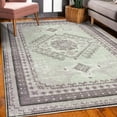 thumbnail image 3 of Ethnic Decorative Rug, Geometric Vintage Bohemian Design of Floral Ornaments in Dusty Tones Print, Quality Carpet for Bedroom Dorm and Living Room, 6 Sizes, Eggplant and Coconut, by Ambesonne, 3 of 4