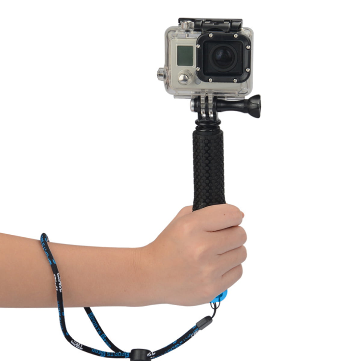2018 Blue Houkr 19 Waterproof Hand Grip Adjustable Extension Selfie Stick Handheld Monopod Compatible GoPro Hero SJCAM SJ4000 SJ5000 Xiaomi Yi More Action Cameras AKASO 6 5 4 3+ 3 2 1