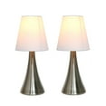 thumbnail image 2 of Simple Designs Valencia 2 Pack Mini Touch Table Lamp Set with Fabric Shades, 2 of 7