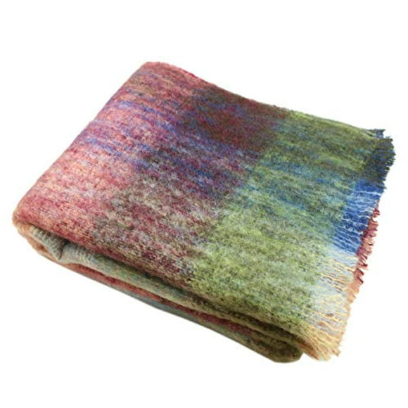 Mohair Blanket Made in Ireland Irish Wool Throw Blanket 54"x72" 70% Mohair 30% Wool Blanket Irish Throw Blanket Crafted by John Hanly & Company in Co. Tipperary, Ireland