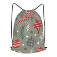 thumbnail image 1 of XMXT Waterproof Gym Bag, Cane Candy Christmas Ball Print Drawstring Backpack for Men, s, 1 of 8