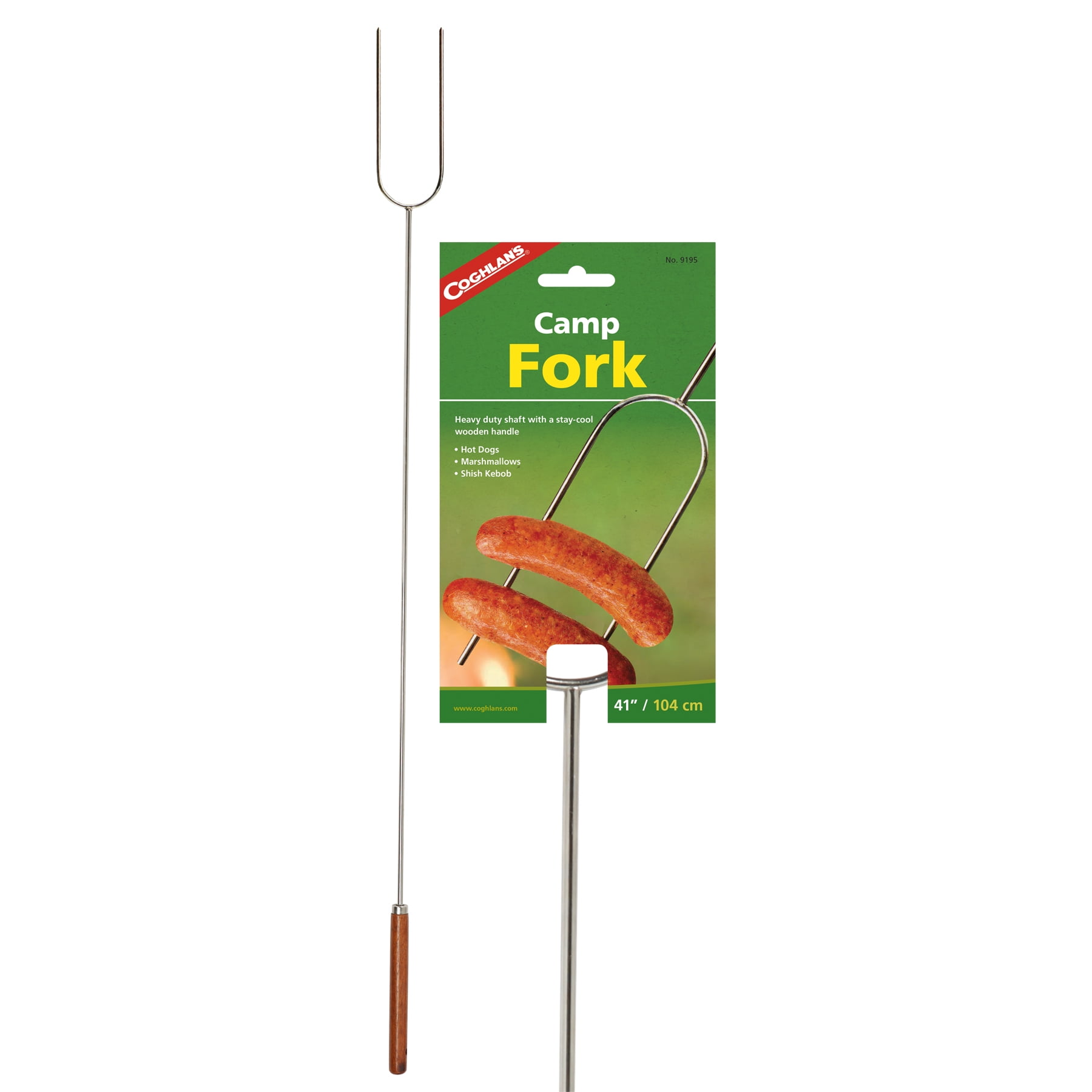 Coghlan's 9195 Campfire Roasting Fork 41 Inch Length; Holds Up To 2 Hot