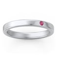 thumbnail image 3 of Stackable Birthstone Ring with Engraving - Ruby (July), 3 of 7