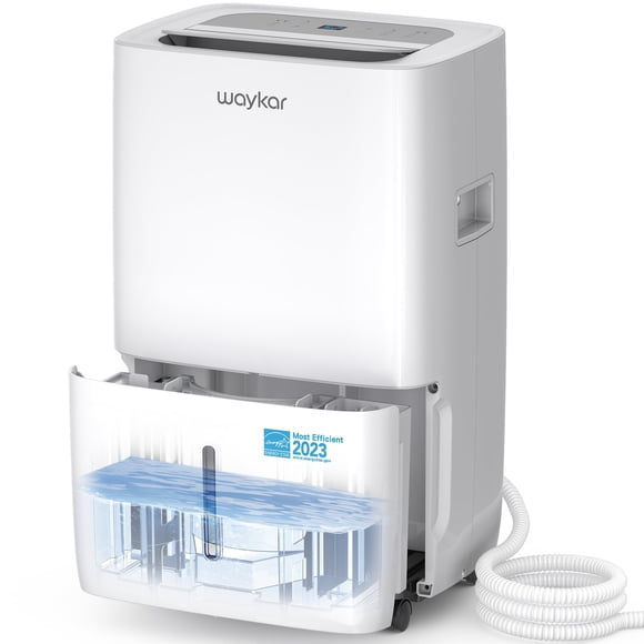 Waykar 80 Pints Dehumidifier, Energy Star Dehumidifier for Basements and Home, Dehumidifiers with Drain Hose, 1.14 Gallons Water Tank, Spaces up to 5,000 Sq. Ft