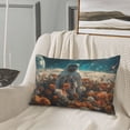 thumbnail image 5 of Sikiie Astronaut Flower Field Print Plush Pillow Cover, Wrinkle-proof and Stain-resistant Pillow Protector without Pillow Core, Home Decoration-20"x30", 5 of 6