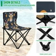 thumbnail image 4 of 600D Oxford Camping Chair Portable Foldable Chair Supports 220 lbs for Picnic, Fishing, Backpacking Cute Reindeer Pattern, 4 of 8