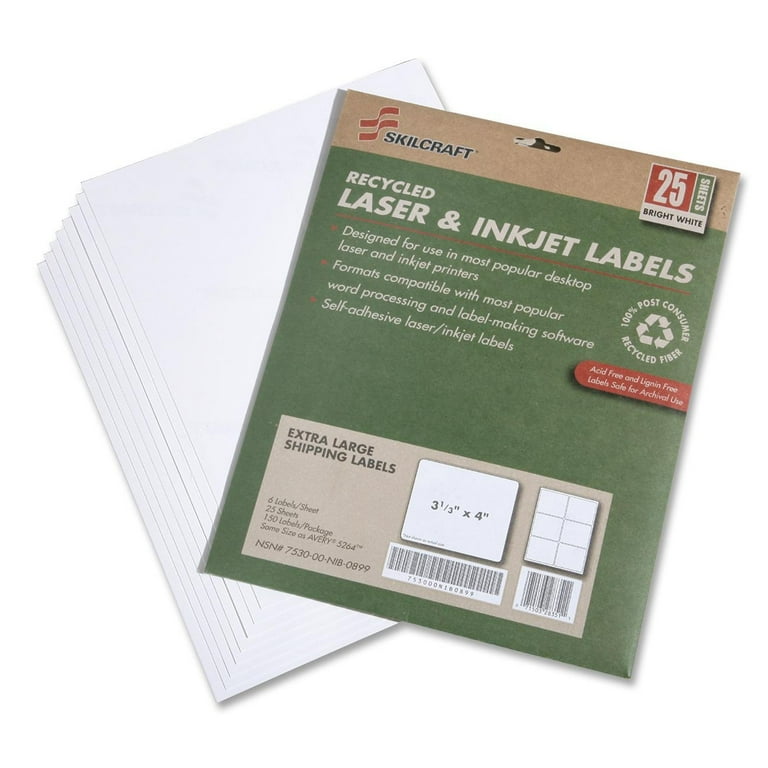 skilcraft-nsn5789295-recycled-printable-shipping-labels-150-per-pack-white-walmart-com