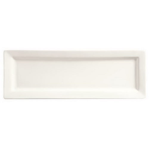 Libbey World Tableware Porcelain Rectangular Plate White, 16" Length x