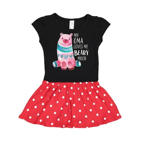

Inktastic My Oma Loves Me Beary Much with Cute Bear Gift Toddler Girl Dress