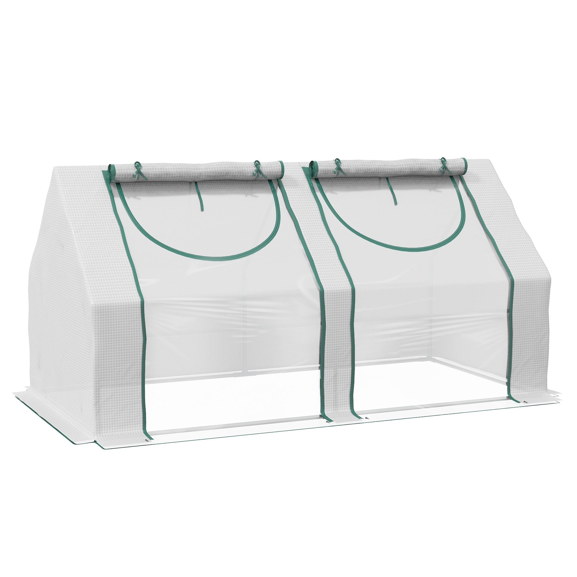 Outsunny 6' x 3' x 3' Portable Greenhouse with Two PE/PVC Covers, Clear