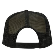 OTTO Wholesale 12x Polyester Foam Front 5 Panel High Crown Mesh Back Hat Black