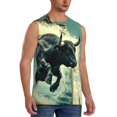 thumbnail image 2 of Balery Bull Charging Through Waves Camisetas sin mangas para hombre, absorbe la humedad y protege contra el mal olor.-XX-Large, 2 of 7