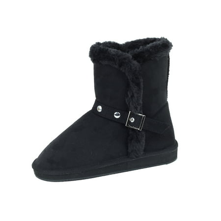 New Women's Short Black Faux Suede Boots Size 6 (Best Football Boots On The Market)