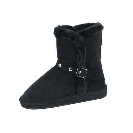 - New Women's Short Black Faux Suede Boots Size 6
