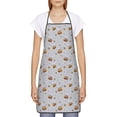 thumbnail image 2 of Naloa 1Pack Adjustable Bib Apron Waterdrop Resistant Cooking Kitchen Aprons for Women Men Chef, Bee Print, 2 of 5