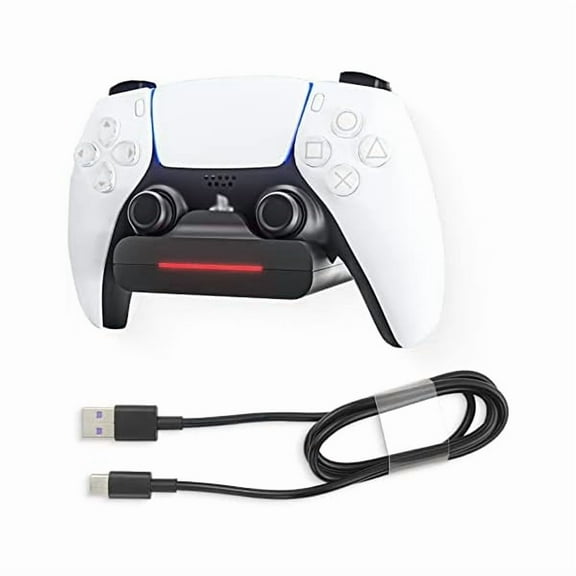 Saluqifa PS5 Controller Wall Mount Charger Dock,Charging Station Holder fits for PS5 Pro Wireless Controller with LED Indicators Fast Charging Speed Cable,Space Saving PlayStation 5 Charger