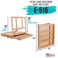 thumbnail image 2 of U.S. Art Supply Super Solana Extra Large Adjustable Wood Desk Table Easel with Wide Storage Drawer, Premium Beechwood - Portable Wooden Artist Desktop, Board for Canvas, Painting, Drawing Sketching, 2 of 5